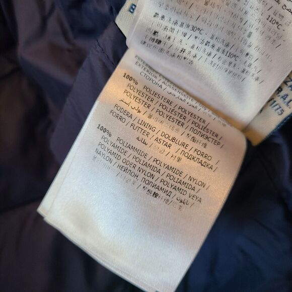 Moncler Womens Garbet Goose Down Jacket Size 1 Navy Blue Puffer Coat Designer - Picture 8 of 14